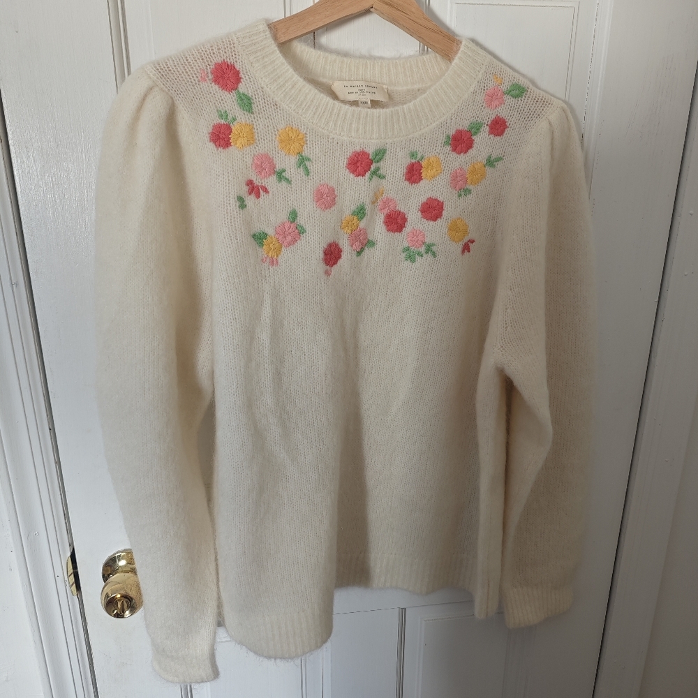 Sezane Ombline Jumper Ecru / Pastel - Size XXXL